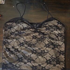 Black Lace Camisole Top